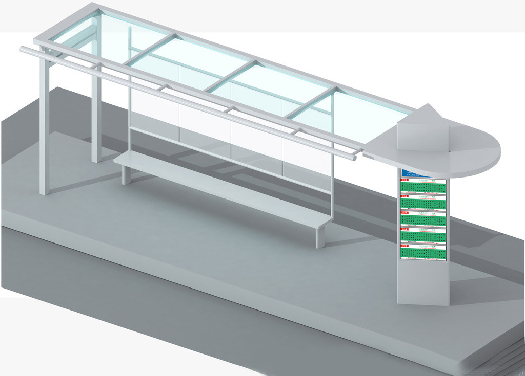 华尔公交站台效果图